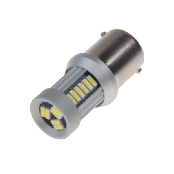 LED BA15s bílá, 12-24V, 30LED/4014SMD