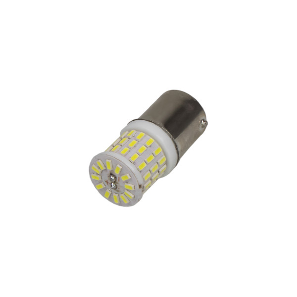LED BA15S bílá, 12/24V, 57LED/3014SMD