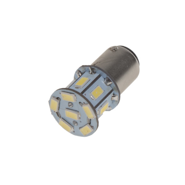 LED BA15s bílá, 12V, 13LED/5730SMD