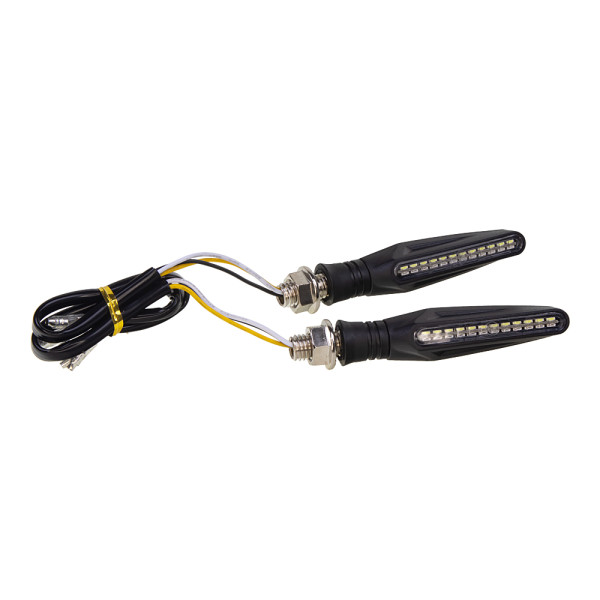 LED dynamické blinkry + denní svícení pro motocykly