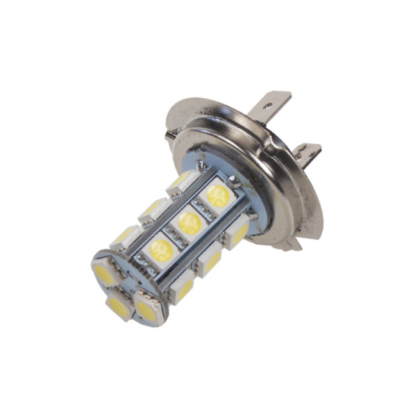 LED H7 bílá, 12V, 18LED/3SMD