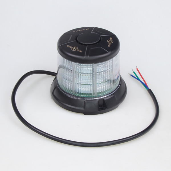 LED maják 12-24V 64LED modrý, pevná montáž, 85x112mm