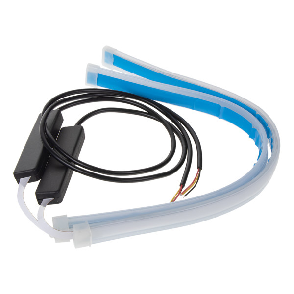 LED pásek, dynamické blinkry oranžová / poziční světla červená, 30 cm