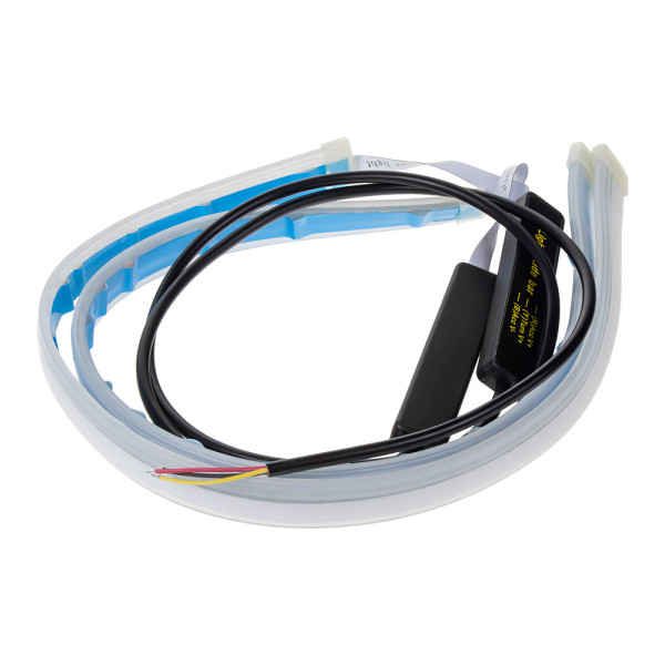 LED pásek, dynamické blinkry oranžová / poziční světla červená, 45 cm