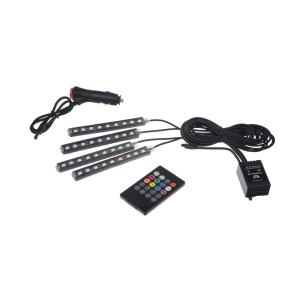 LED podsvětlení vnitřní/vnější RGB 12V, IR, 4 pásky
