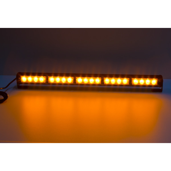 LED světelná alej, 20x LED 3W, oranžová 580mm, ECE R10