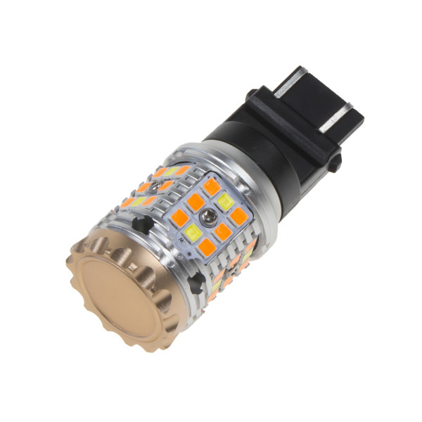 LED T20 (3157) bílá/oranžová, CAN-Bus, 12V, 40LED/3030SMD