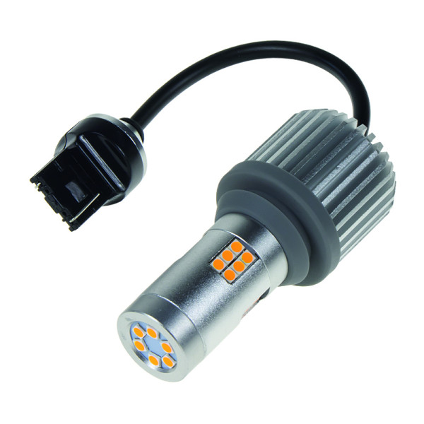 LED T20 (7440) oranžová, CAN-Bus, 12-24V, 30LED/3030SMD