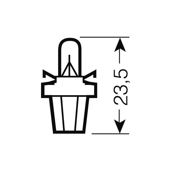 OSRAM 12V B8,5d 2W standard (10ks)
