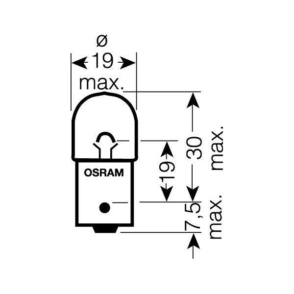 OSRAM 12V R5W (BA15s) 5W standard (10ks)