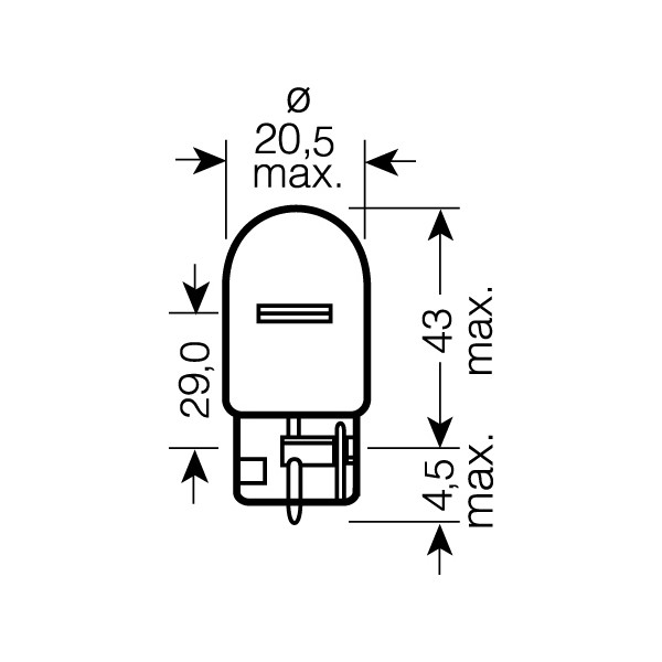 OSRAM 12V W21W (W3x16d) 21W standard (1ks)