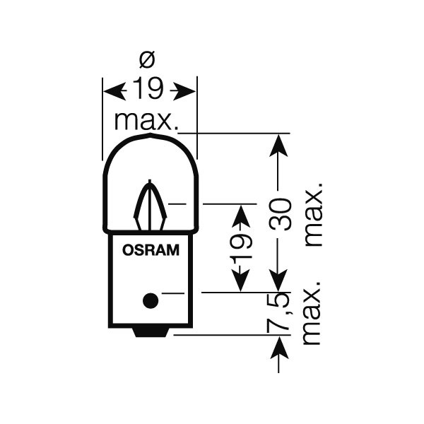 OSRAM 24V R10W (BA15s) 10W standard (10ks)