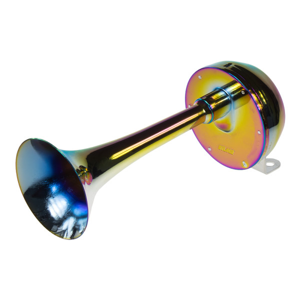 Singl-fanfára 260mm, chrom-duha, 12V, elektromagnetická, vysoký tón