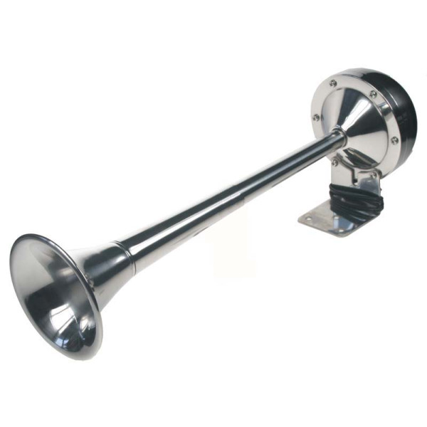 Singl-fanfára 420mm, chrom, 12V, elektromagnetická