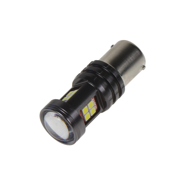 x LED BA15s bílá, 12-24V, 15LED/2835SMD
