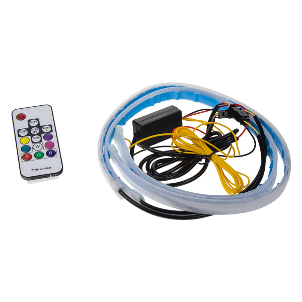 x LED podsvětlení vnitřní/vnější RGB 12V, 2 slim pásky 60cm