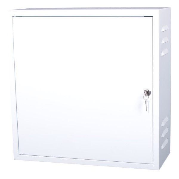 Skriňa kovová NADomietková uzamykateľná 500x500x200mm s plechovou platňou a ventiláciou - WB-5050-20-V