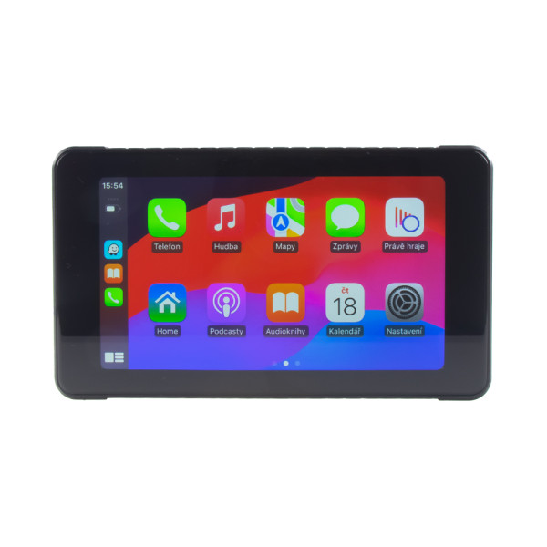Monitor 5" na motocykl s Apple CarPlay, Android auto, Bluetooth, micro SD