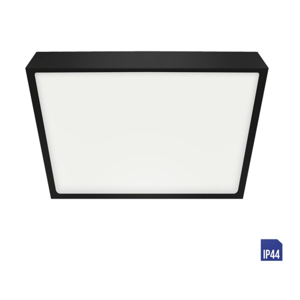 Svietidlo - Prisadené LED panel biela_ŠTVOREC_3000K_18W_190x190×24mm_IP44 - LUXERA Lenys III