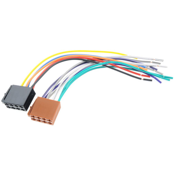 ISO konektor do auta_DELENÁ napájacia a reproduktorová časť (5+8 káblov cca 15cm)