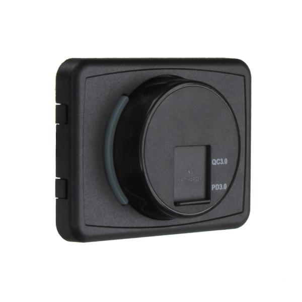 USB QC3.0 + USB-C PD3.0 zásuvka 12/24V, montáž na povrch