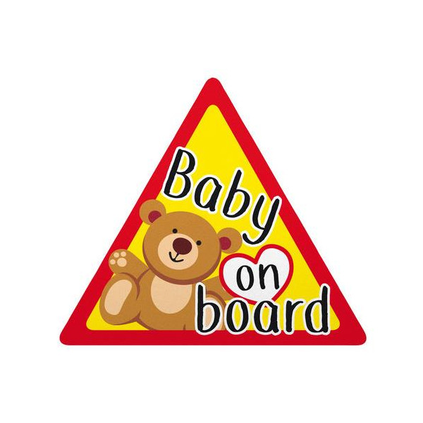 Nálepka - farebná - BABY ON BOARD_13x11cm