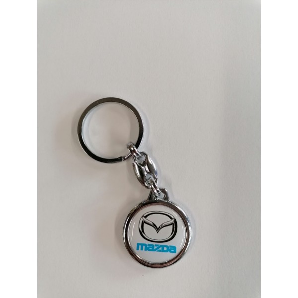 Prívesok na kľúče - MAZDA_Nové logo (biely podklad)
