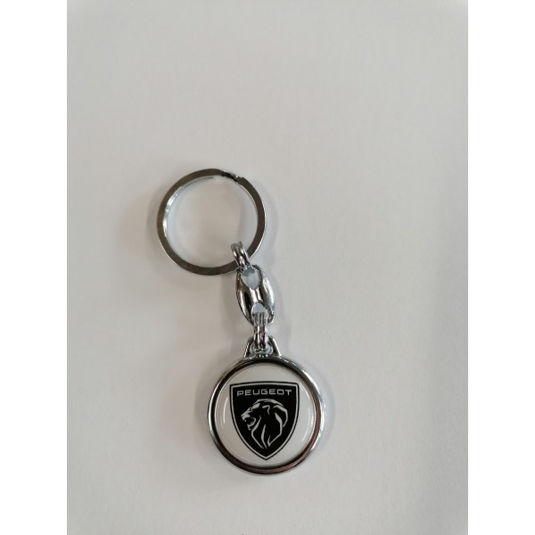Prívesok na kľúče - PEUGEOT_Nové logo (biely podklad)