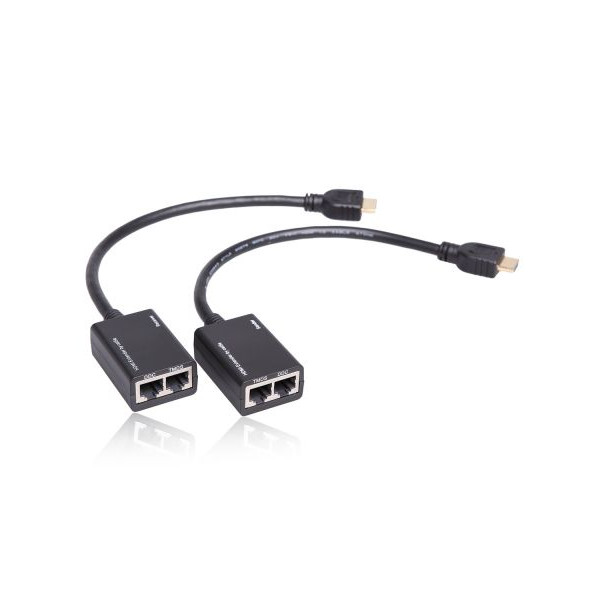 HDMI predlženie do 30m po 2xRJ45_Podpora FULL HD - HDMI extender_Cat 5e/6