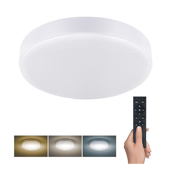 Svietidlo - Prisadené LED panel biela_KRUH_3000K/4000K/6500K_50W_3000lm_120°_380mm_IP20 + DO - SOLIGHT