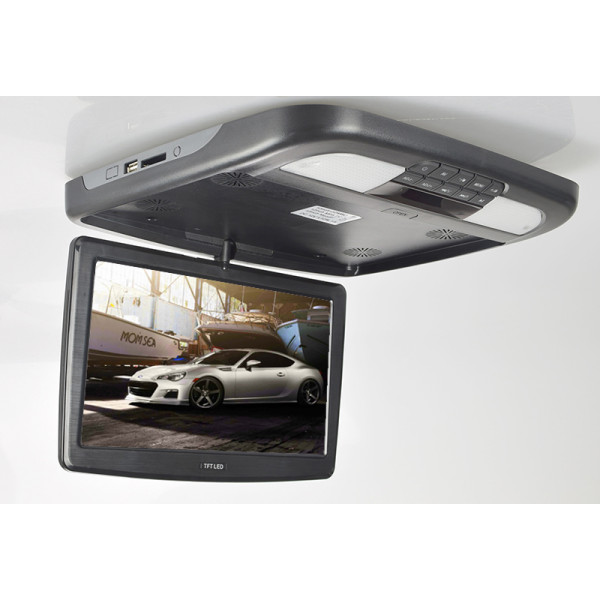 Stropní monitor 13,3" černý s DVD/SD/USB/HDMI