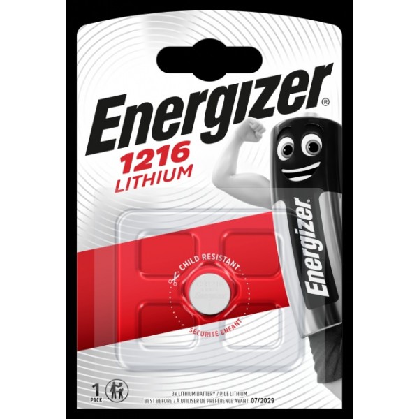 Batéria CR1216_3V_34mAh_Ø12.5x1.6mm - ENERGIZER (Lithium) (1ks)