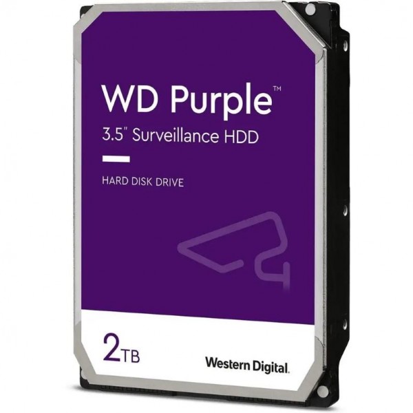 Pevný disk 2TB_3,5"_256MB_SATAIII_5400rpm_24/7 pre záznamové zariadenia - WD22PURZ Purple