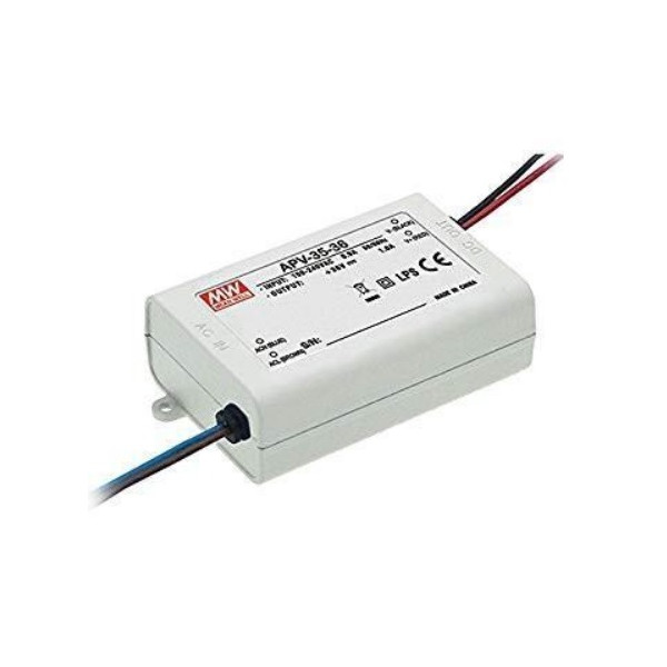 Zdroj - 230V AC / 12V DC (2,1A_25,2W)  pre LED aplikácie - MEAN WELL APV-35-36