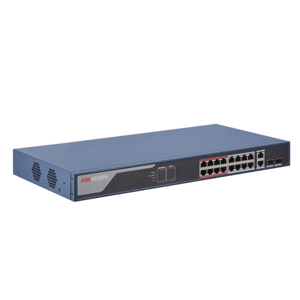 SWITCH POE 16xPoE+2x10/100/1000Mbps_Max.250W do 300m - HIKVISION DS-3E1318P-EI