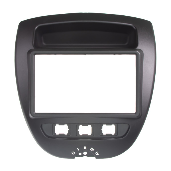 2DIN redukce pro Peugeot 107, Toyota Aygo, Citroën C1 2005-2014 černá