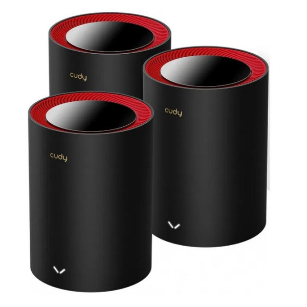 Wifi Router MESH 1GB 1xWAN 1xLAN 2.4GHz/574Mbps 5GHz/2402Mbps  - CUDY AX3000 (3-pack)