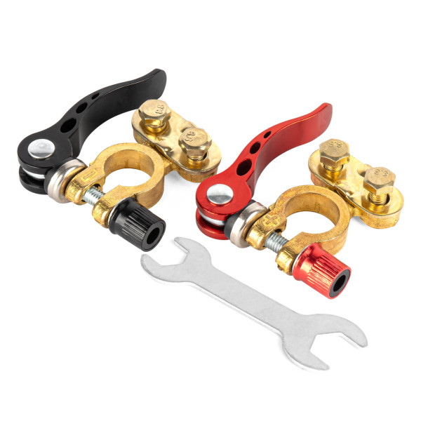 Svorky na autobatériu (+/-) kontakt - rýchloupínacie (2ks)