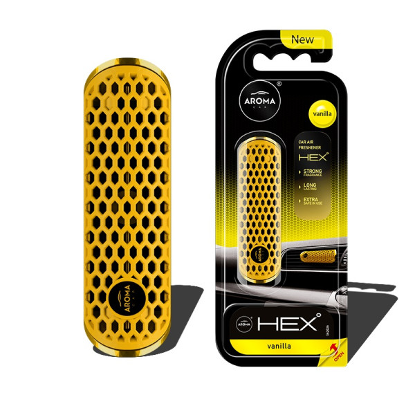 Osviežovač - AROMA - FANCY SHAPES POLYMER HEX_Vanilla (Vanilka) - do mriežky
