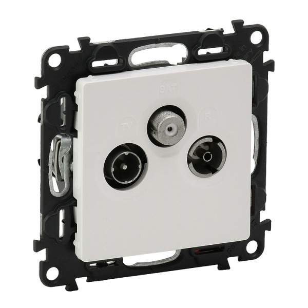 LEGRAND VALENA Life - Zásuvka TV/RÁDIO/SAT_Priebežná <1,5db_BIELA_bez rámika - 753164