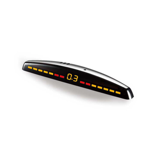 Parkovacie snímače 4-senzorové PREDNÉ/ZADNÉ_BIELE_Akustické/LED_12-24V_Antihook_18,8mm_2,3m - PTS411M7 WHITE