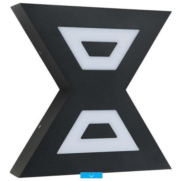 Svietidlo nástenné záhradné LED_12W_1080lm_IP54_230V_65x20,5mm_ČIERNE - METROPOL HOROZ