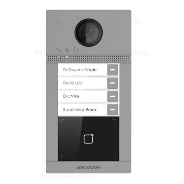 VRÁTNIK - HIKVISION IP WIFI_Dverná jednotka 4x Tlačidlo s čítačkou RFID 2MPx_POE - DS-KV8413-WME1(C)