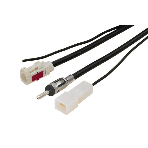 Autoanténny kábel predlžovací 5m - FAKRA samica/DIN samec (čierny)