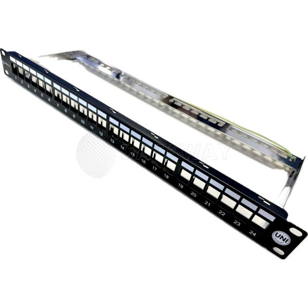 RACK 19" - Patch Panel 24x keyston úchyt_1U - DATAWAY