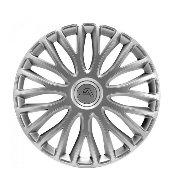 Puklice 16" ALCAR MILANO strieborné plastové - 4 ks