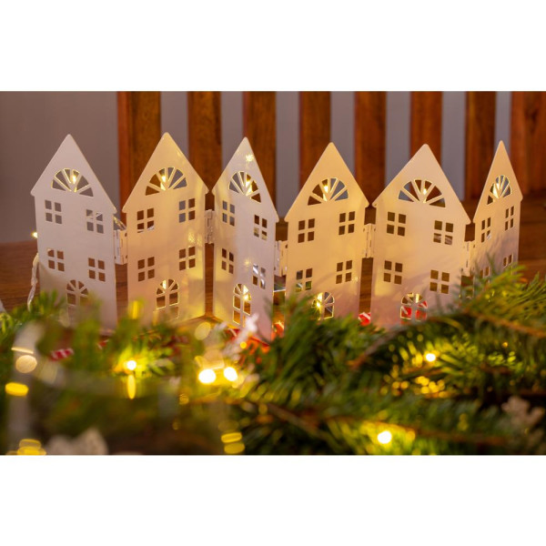 Vianoce - Domčeky kovové_12ks LED_BIELA teplá_IP20_44x14cm - RETLUX RXL 412