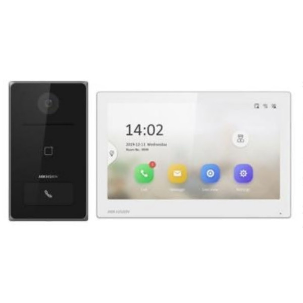 VRÁTNIK - HIKVISION IP_SET (Monitor 7"+ Dverová stanica x1, vnútorná stanica x1, napájací zdroj × 2+TF karta 32GB - DS-KIS608-P,