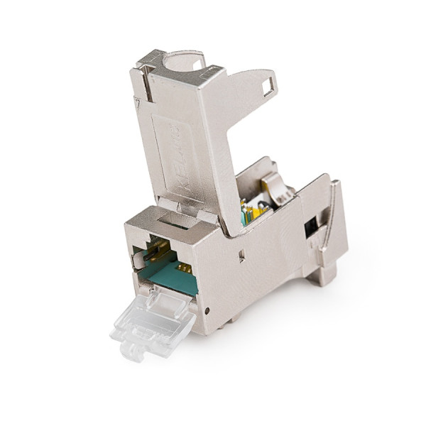 RACK - Svorka keystone pre  Patch Panel - UTP_Cat6a_HD_kolma_Beznástrojová_BIELA - KELINE