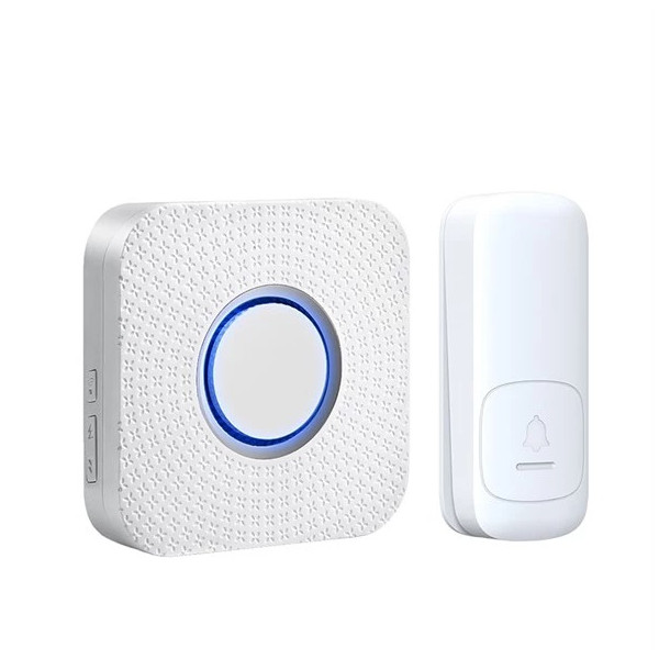 Zvonček - bezdrôtový 230V_dynamo tlačidlo_150m_IP20_58 melódií_433MHz_BIELY - GETI GWDK 108W